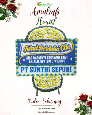 Papan Bunga Duka di Sukmajaya